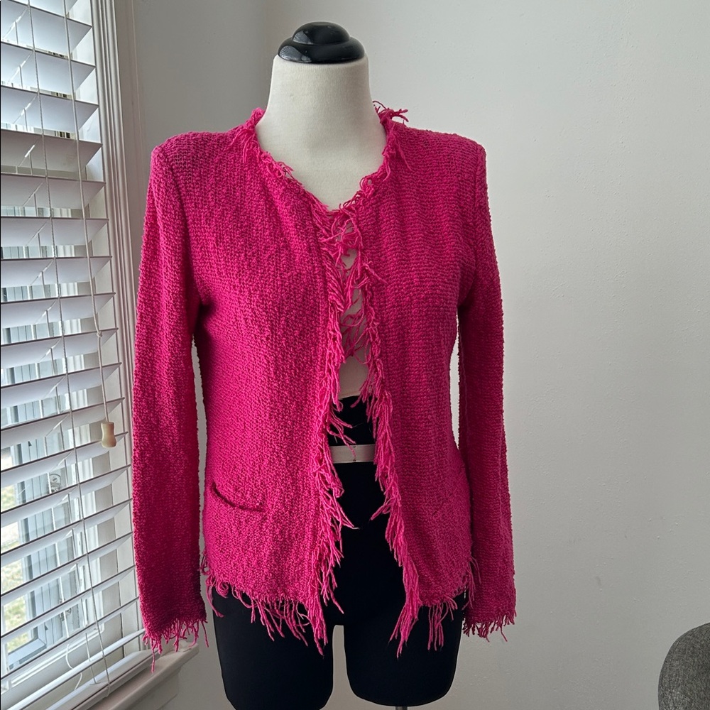 IRO Shavani Fringed Hem Tweed Jacket